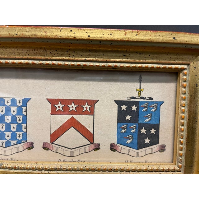 Antique Framed Heraldry Engraving For Sale - Image 4 of 6