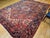 Red Antique Persian Heriz Karajeh Rug, Hand-Knotted Wool, Geometric Design, Brick & Navy, 9x12 For Sale - Image 8 of 10