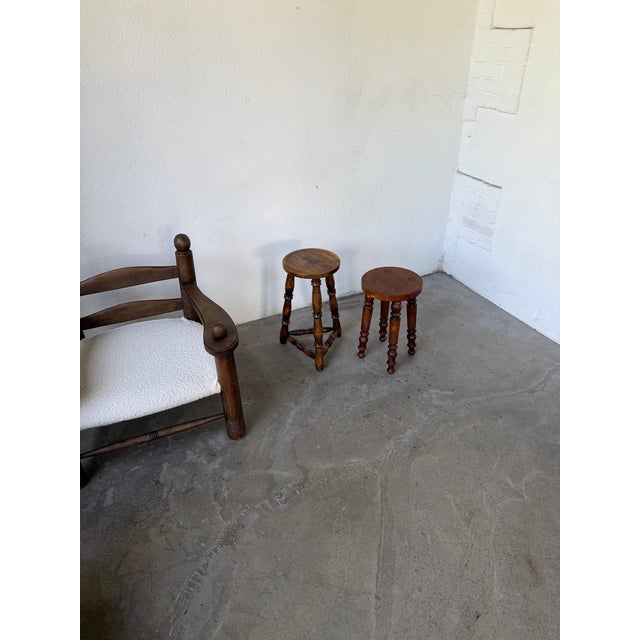 Antique Stools with Turned Legs, 1960s, Set of 2 For Sale - Image 4 of 18