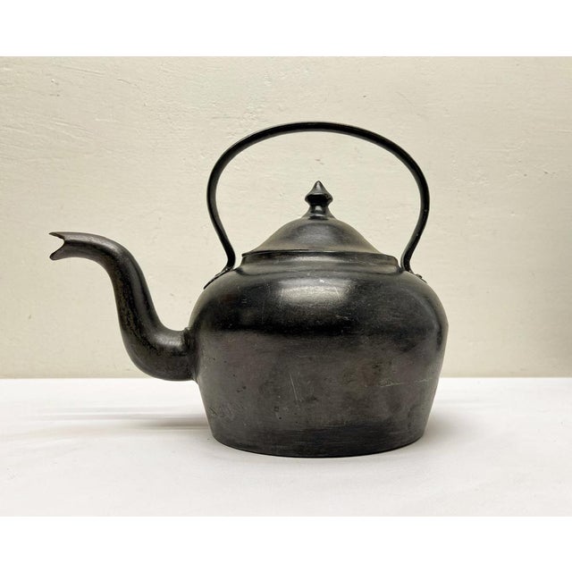 19th Century Gooseneck Cast Iron Tea Kettle, Scotland For Sale - Image 10 of 16