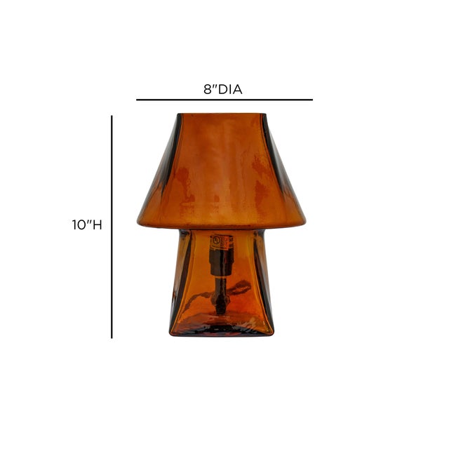 2020s Luca Glass Mini Table Lamp, Smokey Brown For Sale - Image 5 of 6
