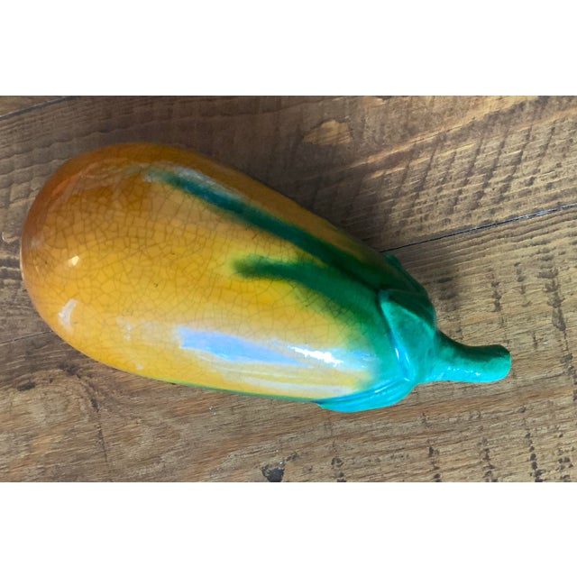 Vintage Trompe‑L’Oeil Majolica Hand Painted Faux Vegetables From Italy. Set of 6 for French Country, Cottage Core, English and Italian Decor For Sale - Image 10 of 11