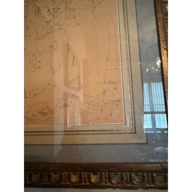 Mid 20th Century 20th Century French Drawing by Cocteau For Sale - Image 5 of 5