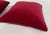 Textile Pair of Burgundy Red Cotton Velvet Throw Pillows with Down Inserts For Sale - Image 7 of 10