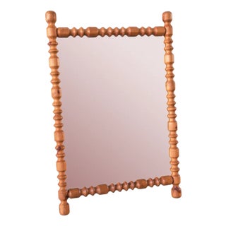Large Swedish Modern Mirror in Pine from Markaryd, Sweden, 1960s For Sale
