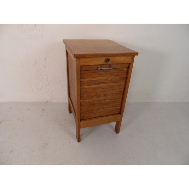 Vintage Filing Cabinet with Roller Shutter, 1950s For Sale - Image 10 of 11