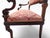 19th Century Wooden Sofa with Lion-Head Armrests and Red Fabric For Sale - Image 9 of 11