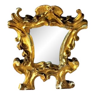 Small French Rococo Gilt Mirror For Sale
