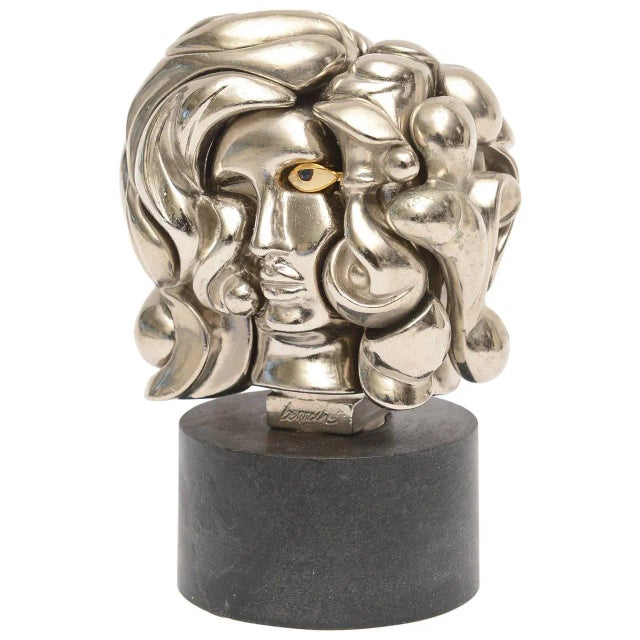 Silver Vintage Miguel Berrocal MIni" Portrait De MIchelle" Puzzle Sculpture, 1960's For Sale - Image 8 of 8