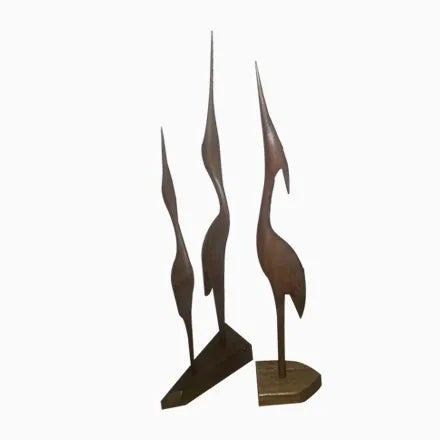 1960s Teak Cranes, Set of 5 For Sale - Image 5 of 5