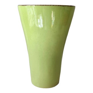 Vietri Style Green Cone Vase For Sale