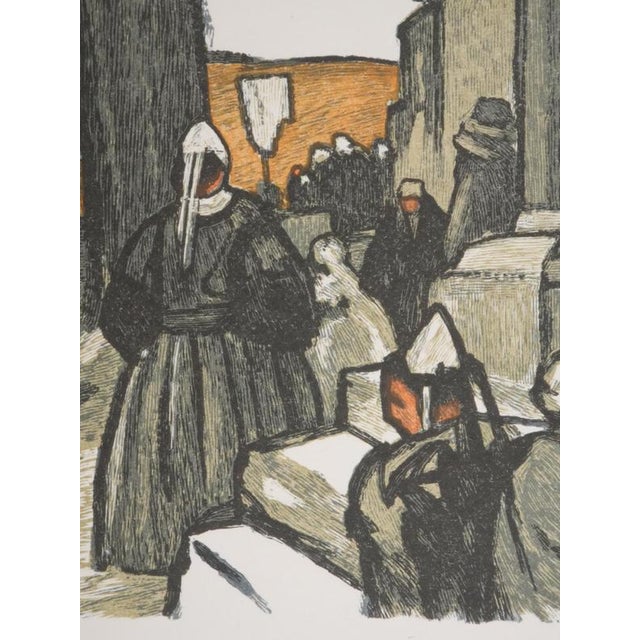 Mathurin Meheut, Brittany, Pilgrims in front of the church, Engraving For Sale - Image 4 of 9