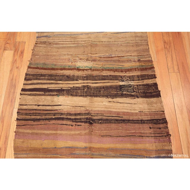 Mid 20th Century Nazmiyal Collection Rust Earth Tones Vintage Moroccan Kilim Rug For Sale - Image 5 of 7