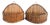 Vintage Split Bamboo Wall Baskets With Scalloped Form, Pair For Sale