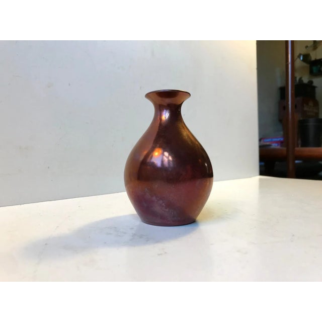 Ceramic Art Deco Ceramic Vase with Lustre Glaze by E. B. S. Klint, 1930s For Sale - Image 7 of 7