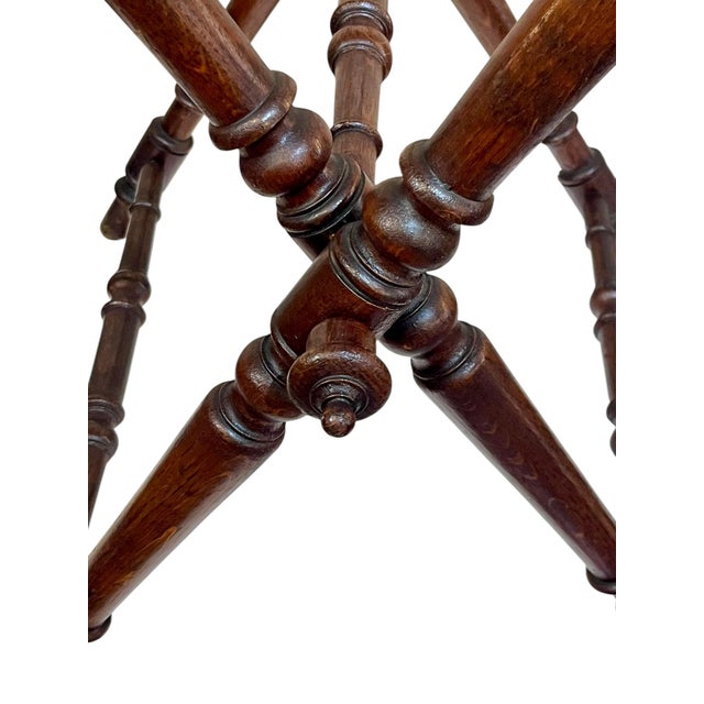 Brown Antique English Mahogany Butler’s Tray Table or Luggage Stand No Tray For Sale - Image 8 of 13