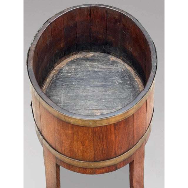 Late 18th Century George III Walnut Brass-Bound Wine Cooler, 1790s For Sale - Image 5 of 10
