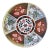 Mid 20th Century Japanese Imari Porcelain Fan-Shaped Dish in Red and White For Sale