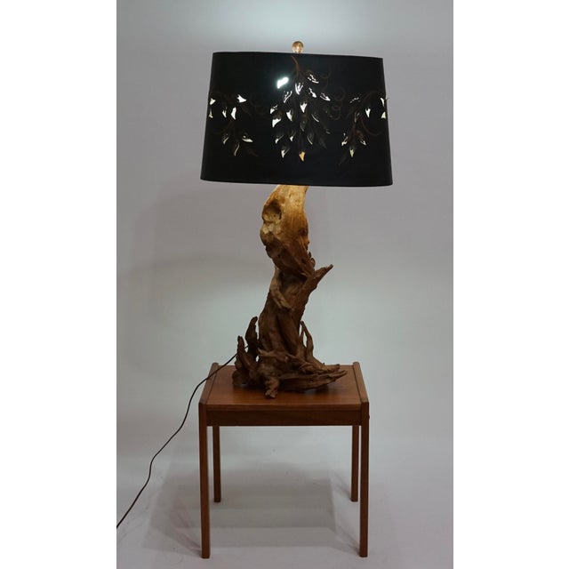 Vintage Drift Wood Table Lamp For Sale - Image 4 of 10