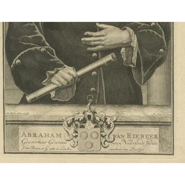 Valentijn, Abraham Van Riebeeck, Governor-General of the VOC, Dutch East Indies, 1724, Print For Sale - Image 3 of 6