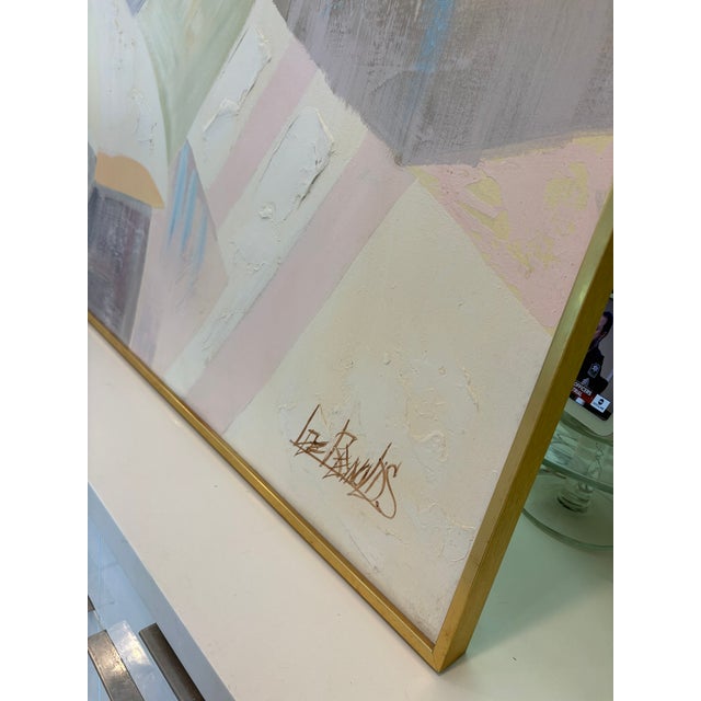 Oversized Lee Reynolds Abstract Beach Umbrellas Oil Painting on Canvas With Impasto For Sale - Image 14 of 15