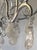 Late 20th Century. Large Silver Leaf Wrought Iron & Rock Crystal 6-Light Chandelier For Sale - Image 4 of 8