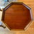 Octagonal Pedestal Mahogany and Cherrywood Side Table With Gold Accents For Sale In Sacramento - Image 6 of 9