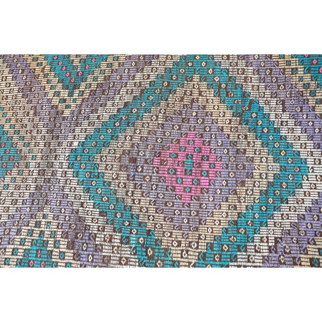 Textile 1960s Vintage Bohemian Turkish Rug For Sale - Image 7 of 11