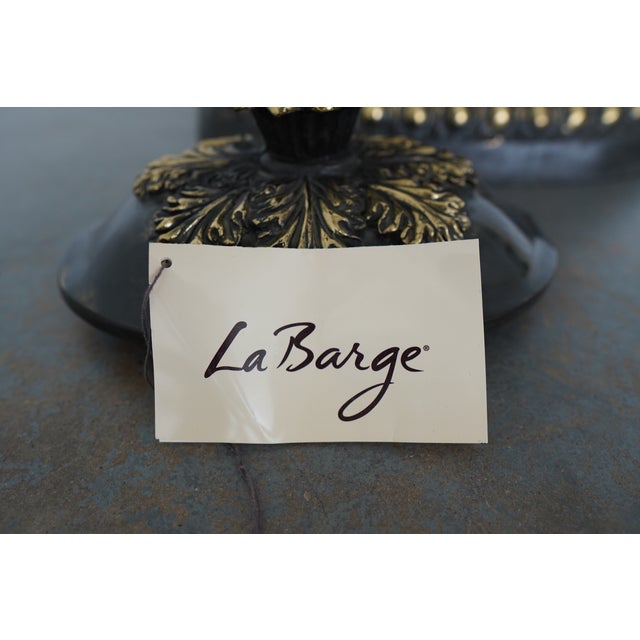 Vintage La Barge Neoclassical Glass Top Dining Table For Sale - Image 14 of 15