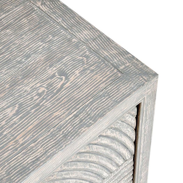 Grey Cream Wash Deco Sideboard Credenza For Sale In Los Angeles - Image 6 of 9