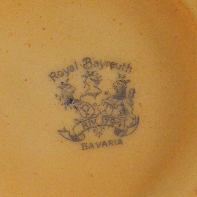 Forest Green Antique Royal Bayreuth Bavaria "Cows in Pasture" Creamer - Gilded Rim For Sale - Image 8 of 8