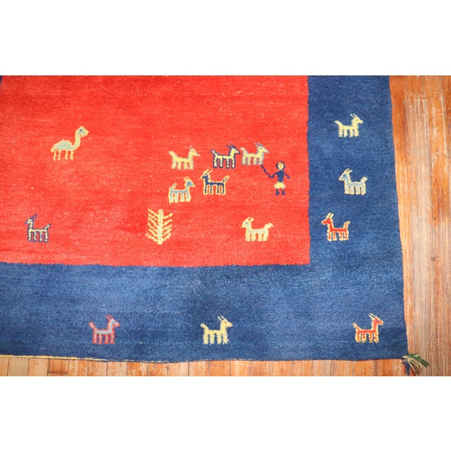 Square Gabbeh, 4'10'' X 4'10'' For Sale In New York - Image 6 of 8