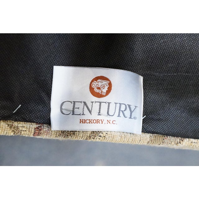 Century Furniture Rustic Old World Transitional Upholstered Dining / Accent Lounge Arm Chair For Sale - Image 10 of 10