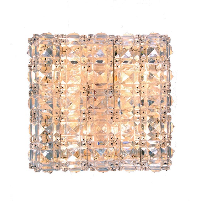 Flush Mount in Crystal & Nickel by Rolf Gutbrod for Lobmeyr / Bakalowits & Sons For Sale - Image 6 of 8