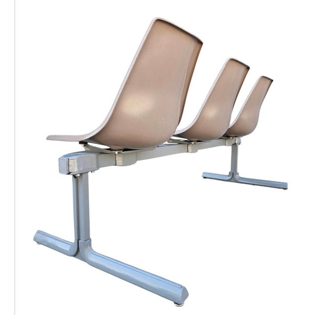 1960s Mid-Century Modern Tandem Three Seat Bench by Krueger For Sale - Image 9 of 18