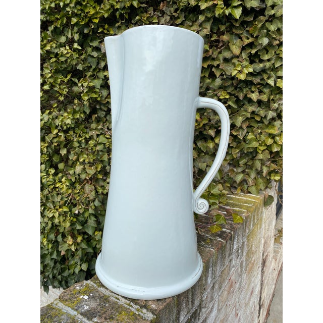 Modern Oversize Ceramic Pitcher For Sale - Image 3 of 13