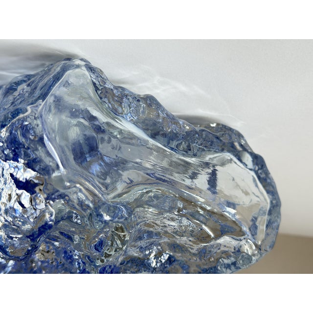 Large Brutalist Cobalt Blue Art Glass Vase by Kaj Blomqvist for Kumela, Finland, 1970s For Sale - Image 15 of 18