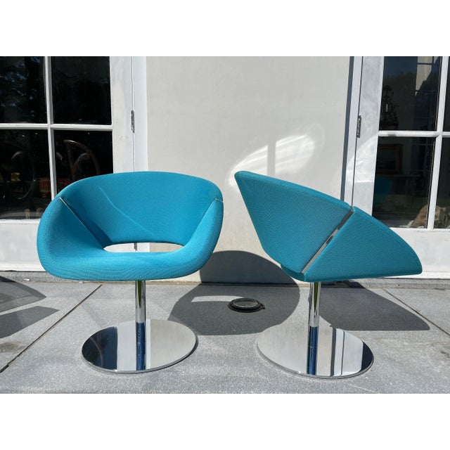 Late 20th Century "Lips Too" Swivel Lounge Chairs - a Pair For Sale - Image 12 of 12