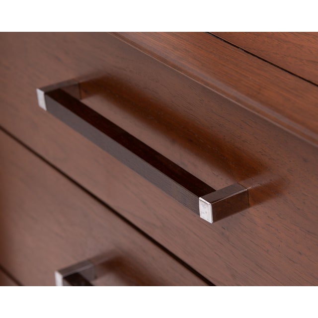 Lane "Tower Suite" Credenza Walnut Rosewood Chrome Mid Century 1970s For Sale - Image 13 of 18