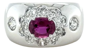 18ct White Gold Diamond and Gypsy Ring 1.85ct