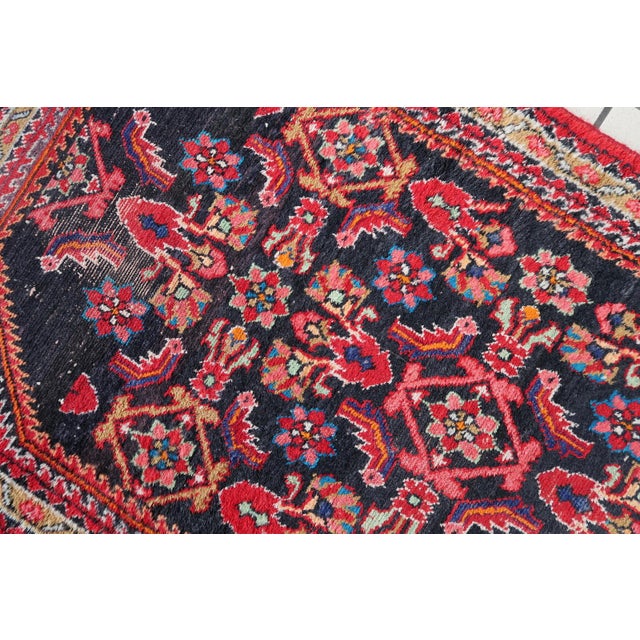 1960s, Handmade Vintage Persian Hamadan Rug 2.4' X 4.2' For Sale - Image 10 of 11