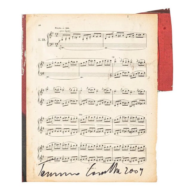 Musical Notes'' is a beautiful artwork in mixed media, tempera and college on a musical note, realized in 2009 by Tommaso...