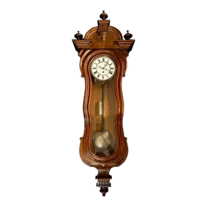 19th Century Serpentine Austrian Vienna Regulator Wall Clock