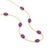 Amethyst Bezel Chain Necklace, Purple Gemstone February Birthstone Necklace for Woman For Sale - Image 4 of 4