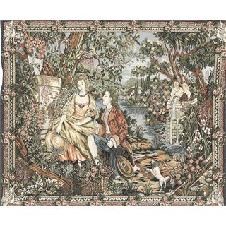 1990s Machine-Loomed Aubusson Tapestry For Sale