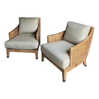 Pair of Late 20th Century McGuire St. Germaine Lounge Chair For Sale