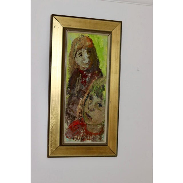 Bertil Wahlgren, Two Children, 1960s, Oil on Canvas, Framed For Sale - Image 11 of 11