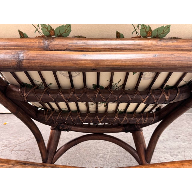 McGuire Furniture Barrel Back Bamboo Armchairs, Pair Vintage For Sale - Image 12 of 12