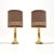 Vintage Brass Table Lamps with Velvet Shades, 1970s, Set of 2 For Sale - Image 10 of 10