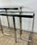 Contemporary Double Console Table in Chromed Metal and Glass, 2000s For Sale - Image 3 of 13